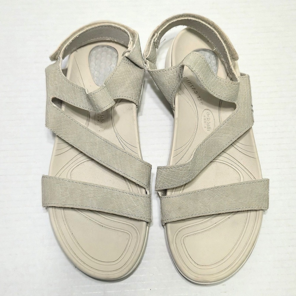 Dr. Scholl's Day Trip Sandals‎ Womens 8.5 M Taupe Strappy Gel Cushion Comfort